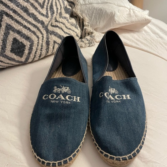 Coach Denim Slip-On Espadrilles - Picture 1 of 4